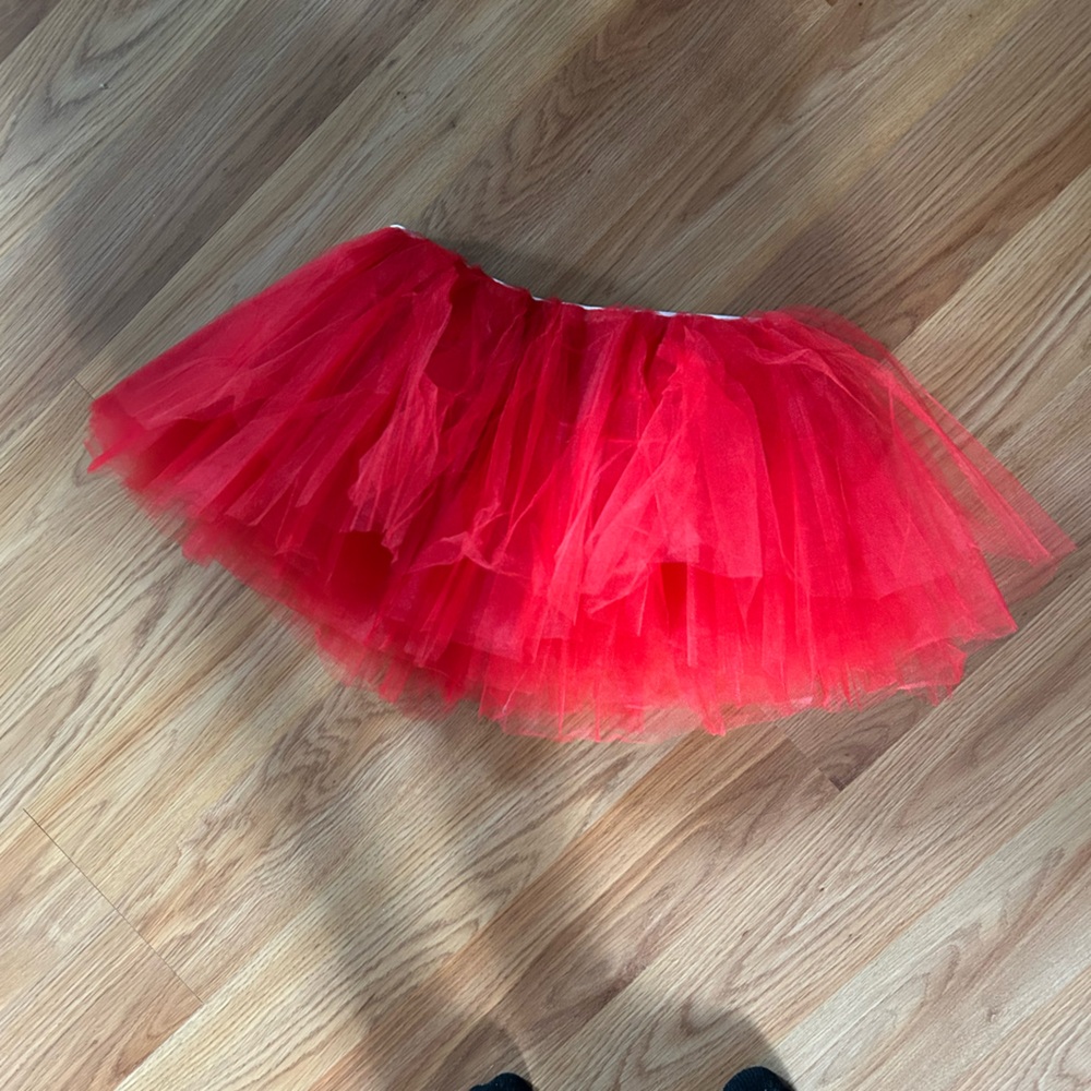 Women’s Red costume tutu tulle one size brand new unused